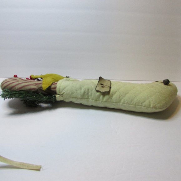 primitive looking Christmas decor 2 stuffed dove birds and filled stocking lot - Picture 10 of 11